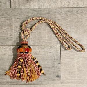 Handcrafted Huge Curtain Tassel Tie-back Ceramic and beads